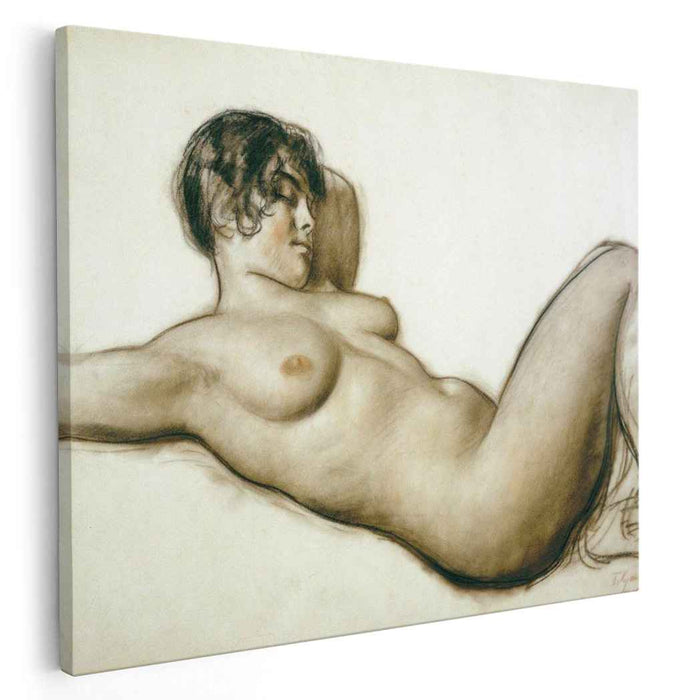 Lying Nude (1915) by Boris Kustodiev