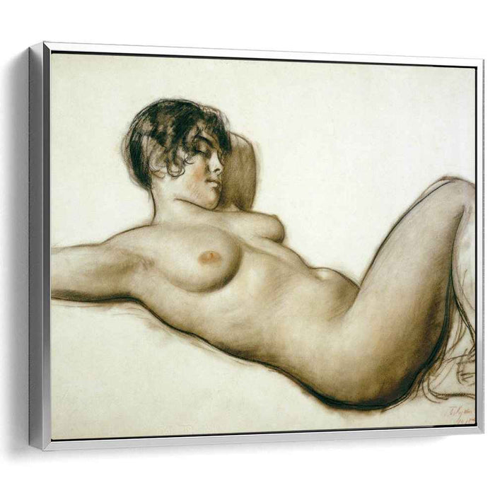 Lying Nude (1915) by Boris Kustodiev