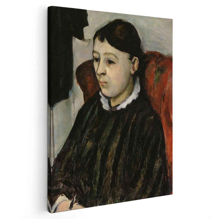 Madame Cezanne in a Striped Rob (1884) by Paul Cezanne