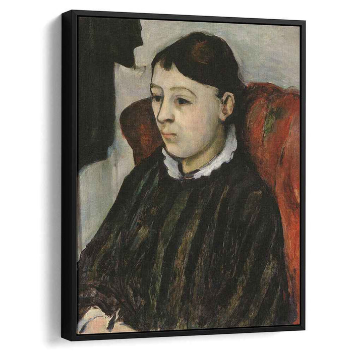 Madame Cezanne in a Striped Rob (1884) by Paul Cezanne