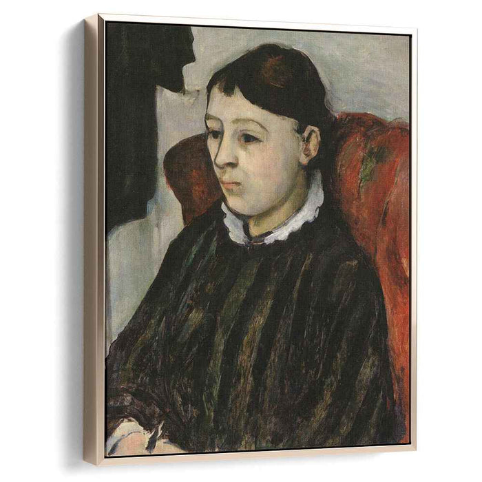 Madame Cezanne in a Striped Rob (1884) by Paul Cezanne