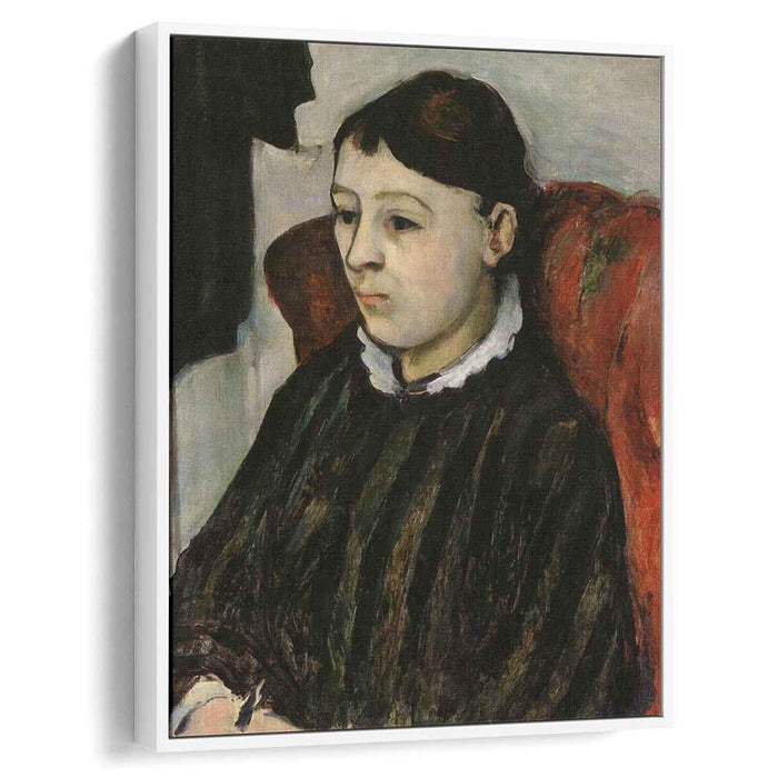 Madame Cezanne in a Striped Rob (1884) by Paul Cezanne