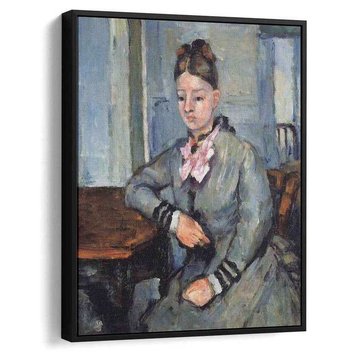 Madame Cezanne Leaning on a Table (1873) by Paul Cezanne