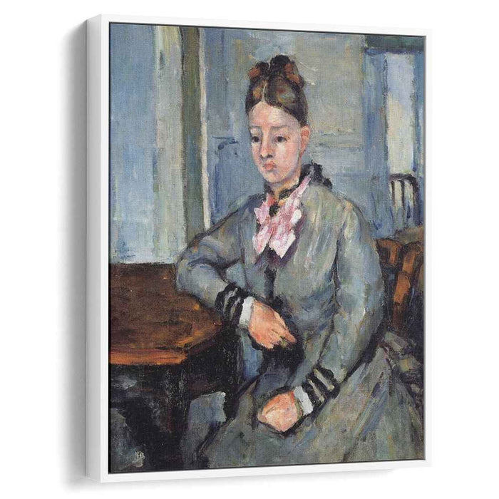 Madame Cezanne Leaning on a Table (1873) by Paul Cezanne