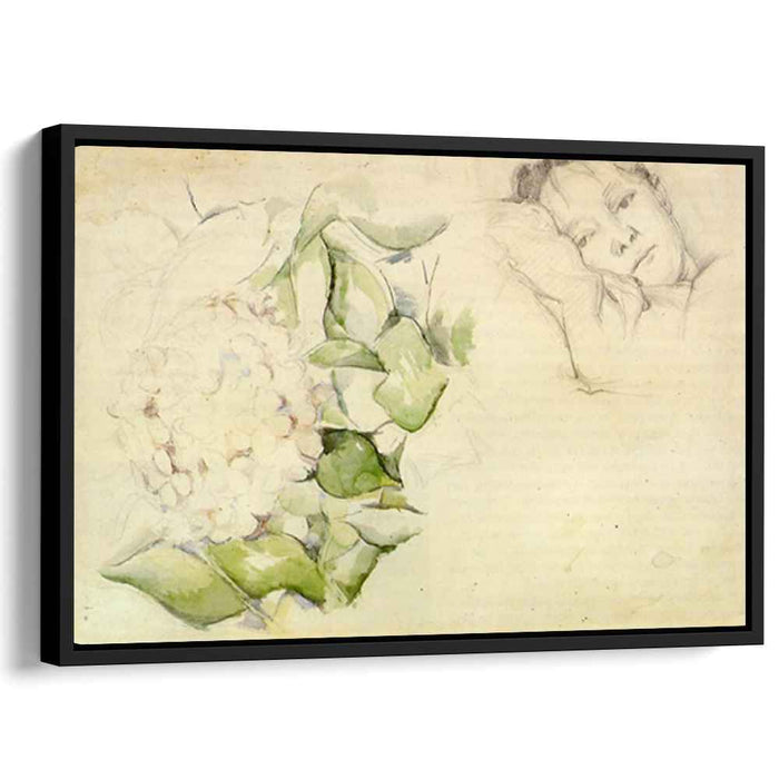 Madame Cezanne with Hortensias (1885) by Paul Cezanne