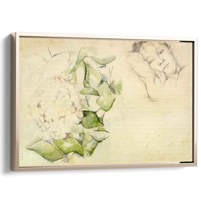 Madame Cezanne with Hortensias (1885) by Paul Cezanne