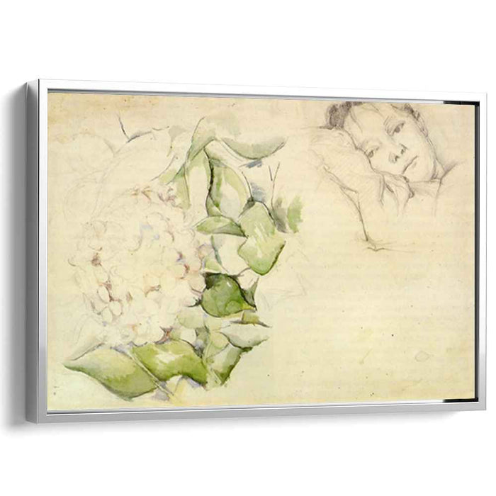 Madame Cezanne with Hortensias (1885) by Paul Cezanne