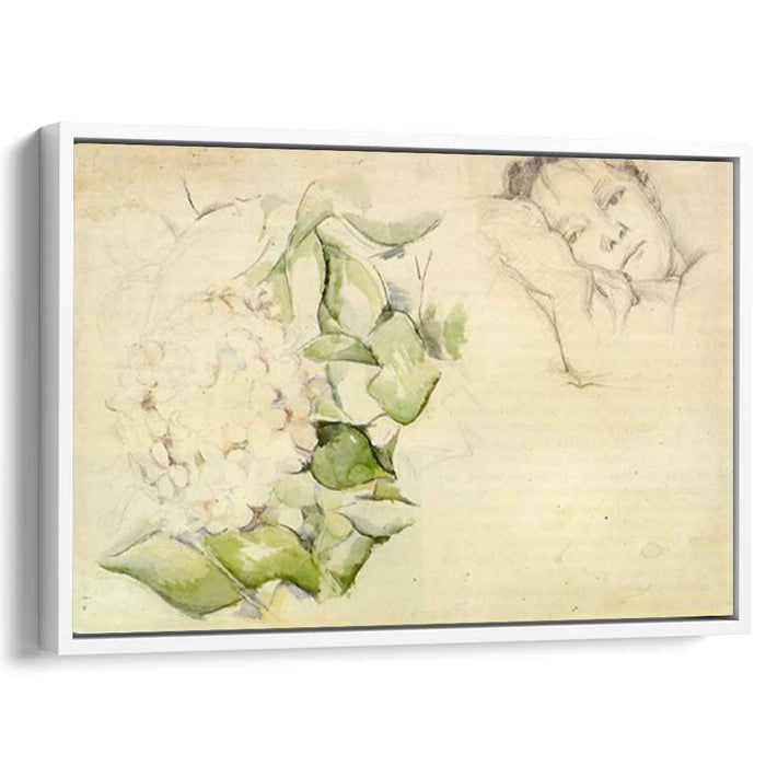 Madame Cezanne with Hortensias (1885) by Paul Cezanne