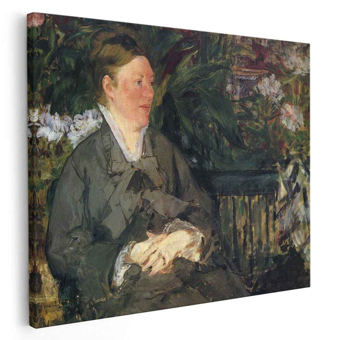 Madame Manet in conservatory (1879) by Edouard Manet