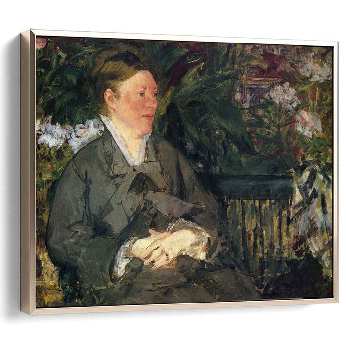 Madame Manet in conservatory (1879) by Edouard Manet