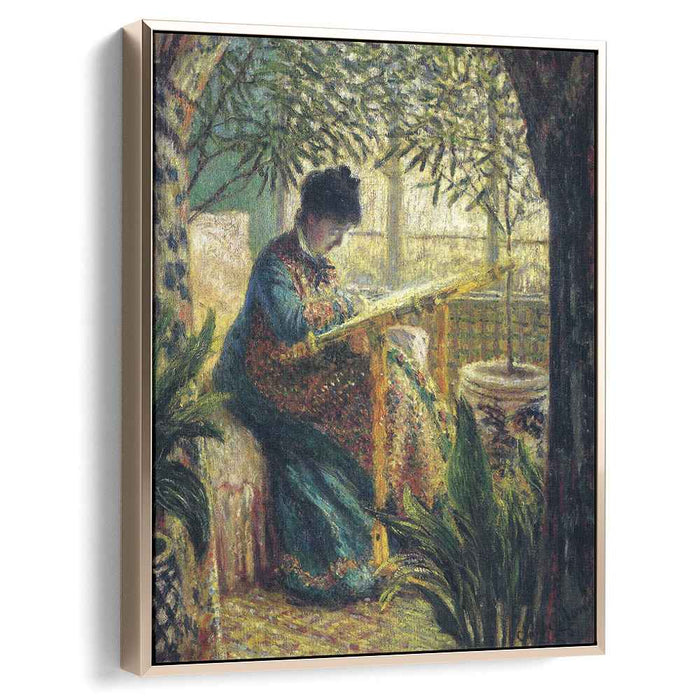 Madame Monet Embroidering (1875) by Claude Monet
