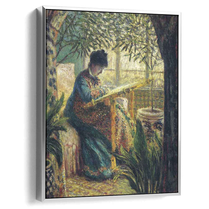 Madame Monet Embroidering (1875) by Claude Monet