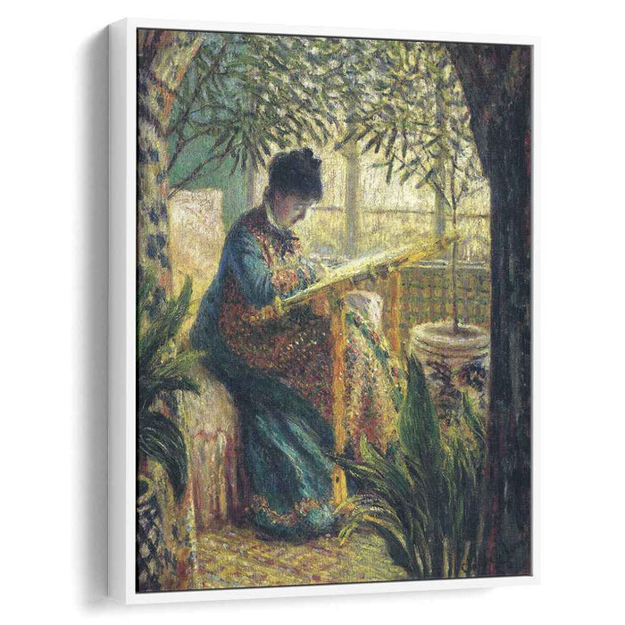 Madame Monet Embroidering (1875) by Claude Monet