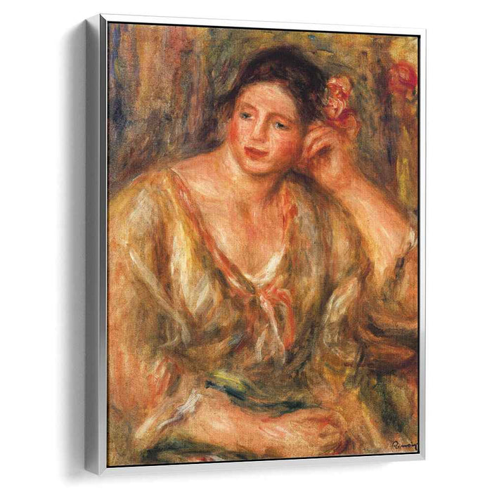 Madeleine Leaning on Her Elbow with Flowers in Her Hair (1918) by Pierre-Auguste Renoir