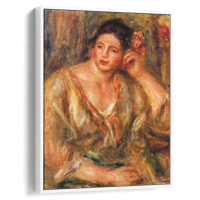 Madeleine Leaning on Her Elbow with Flowers in Her Hair (1918) by Pierre-Auguste Renoir