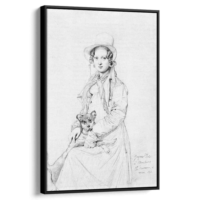 Mademoiselle Henriette Ursule Claire, maybe Thevenin, and her dog Trim by Jean Auguste Dominique Ingres