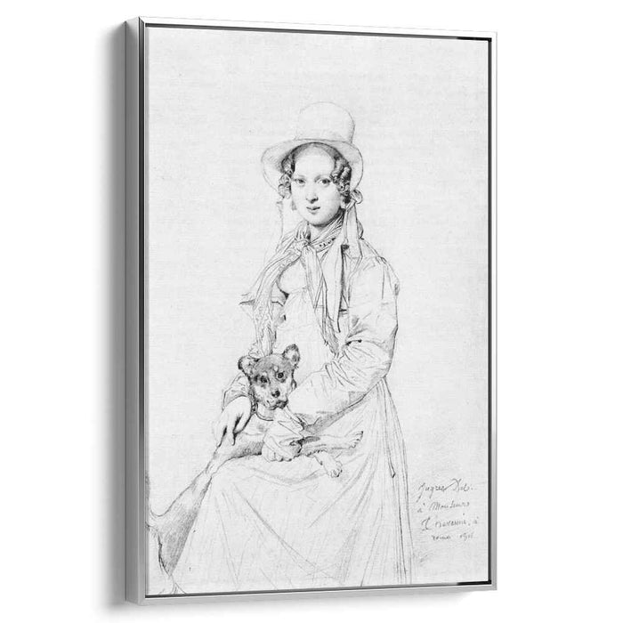Mademoiselle Henriette Ursule Claire, maybe Thevenin, and her dog Trim by Jean Auguste Dominique Ingres