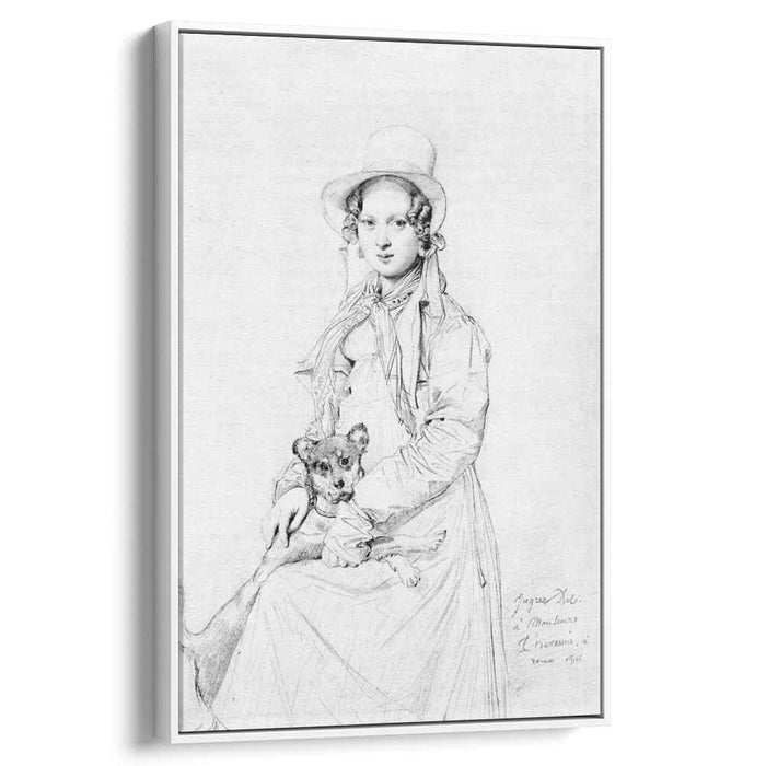 Mademoiselle Henriette Ursule Claire, maybe Thevenin, and her dog Trim by Jean Auguste Dominique Ingres