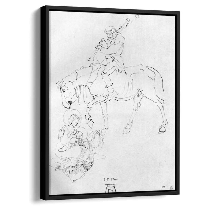 Madonna and Child with bagpipers (1512) by Albrecht Durer