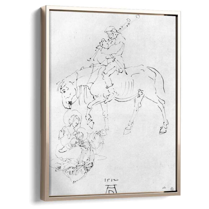 Madonna and Child with bagpipers (1512) by Albrecht Durer