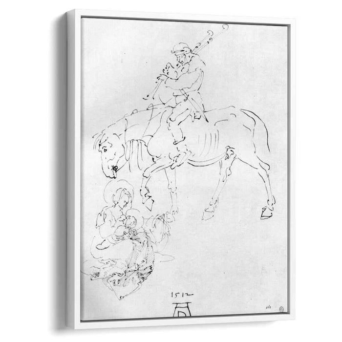 Madonna and Child with bagpipers (1512) by Albrecht Durer