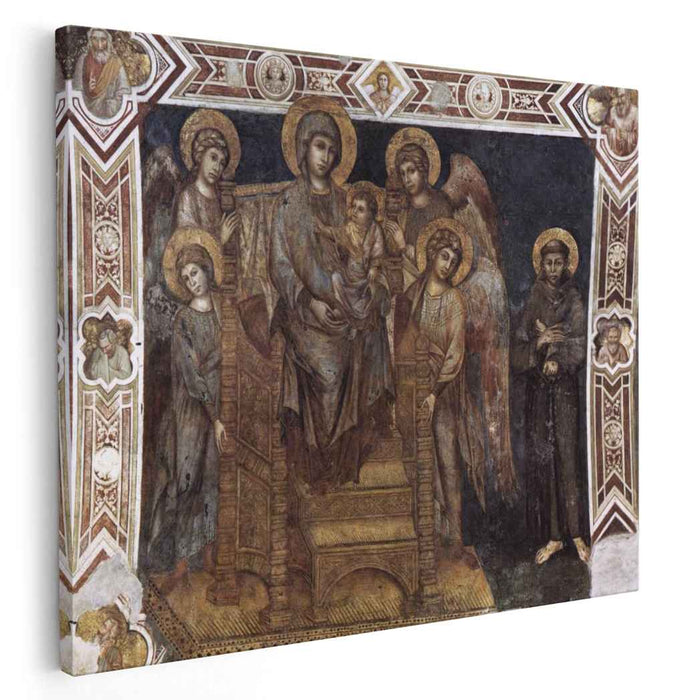 Madonna Enthroned with the Child, St. Francis and Four Angels by Cimabue