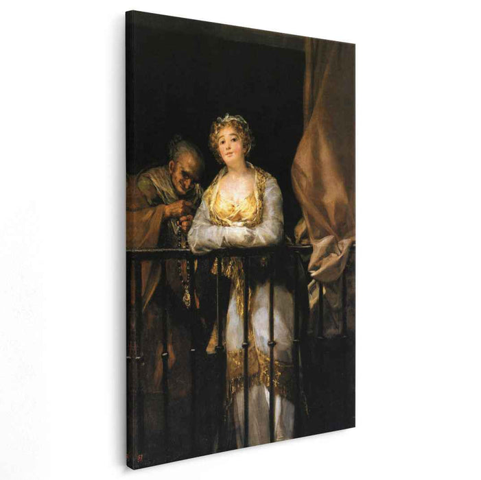 Maja and Celestina on a Balcony (1812) by Francisco Goya