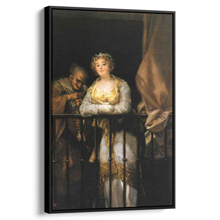 Maja and Celestina on a Balcony (1812) by Francisco Goya