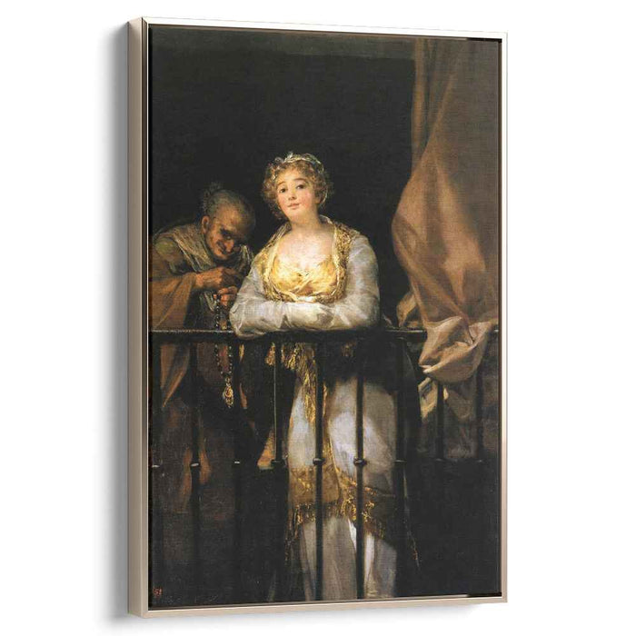 Maja and Celestina on a Balcony (1812) by Francisco Goya
