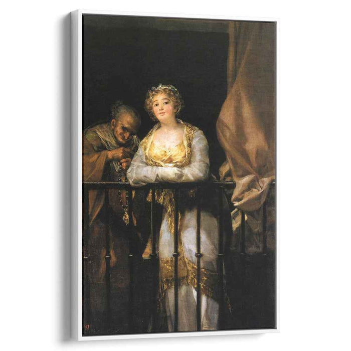 Maja and Celestina on a Balcony (1812) by Francisco Goya