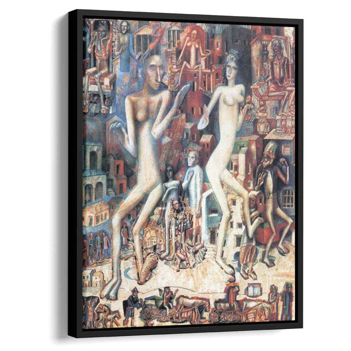 Man and Woman (Adam and Eve) (1913) by Pavel Filonov