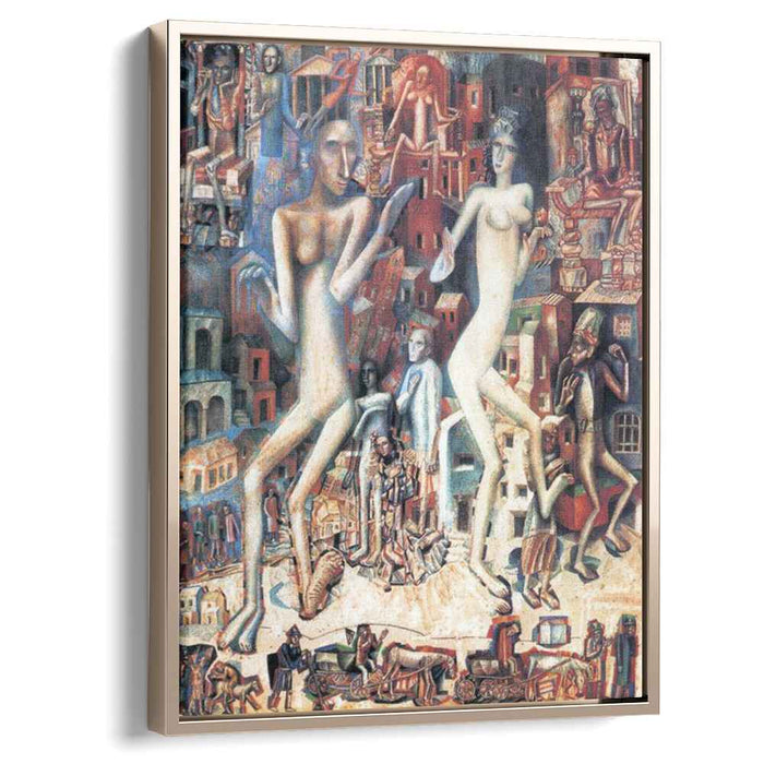 Man and Woman (Adam and Eve) (1913) by Pavel Filonov