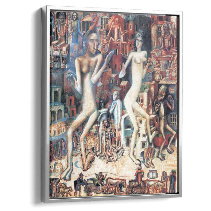 Man and Woman (Adam and Eve) (1913) by Pavel Filonov