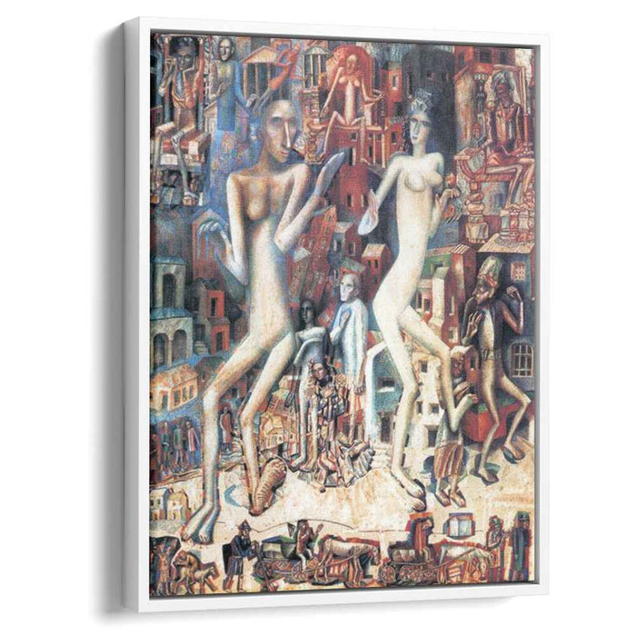 Man and Woman (Adam and Eve) (1913) by Pavel Filonov