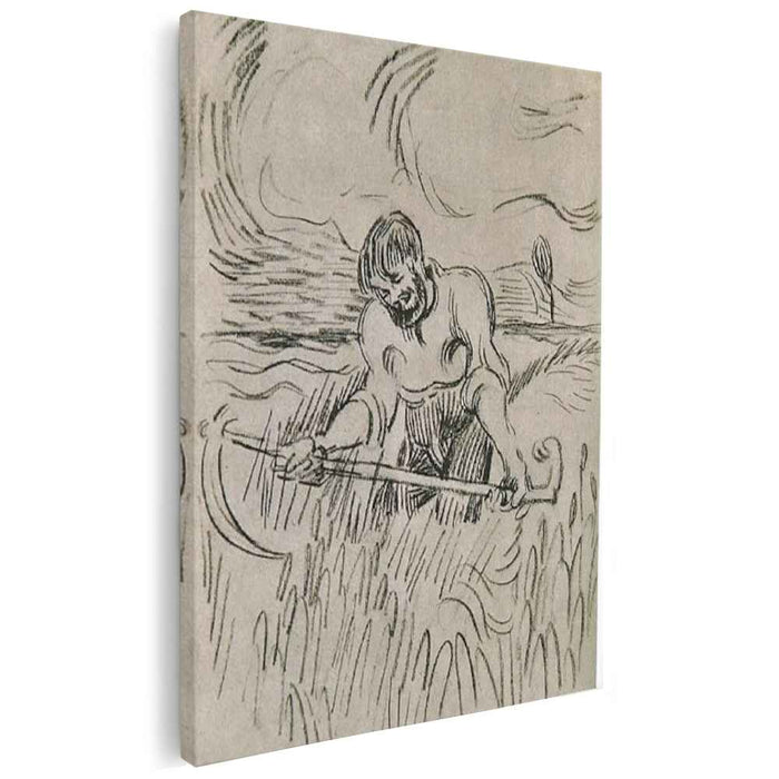 Man with Scythe in Wheat Field (1890) by Vincent van Gogh