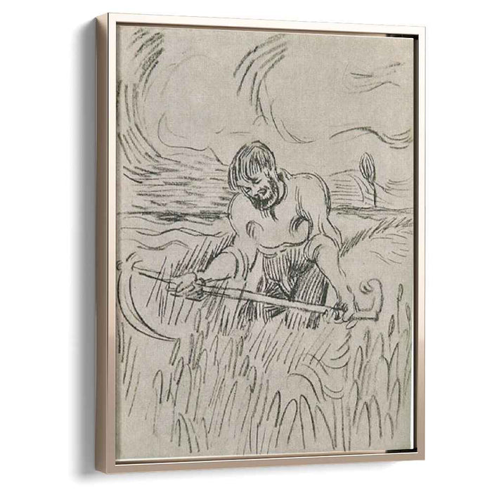 Man with Scythe in Wheat Field (1890) by Vincent van Gogh