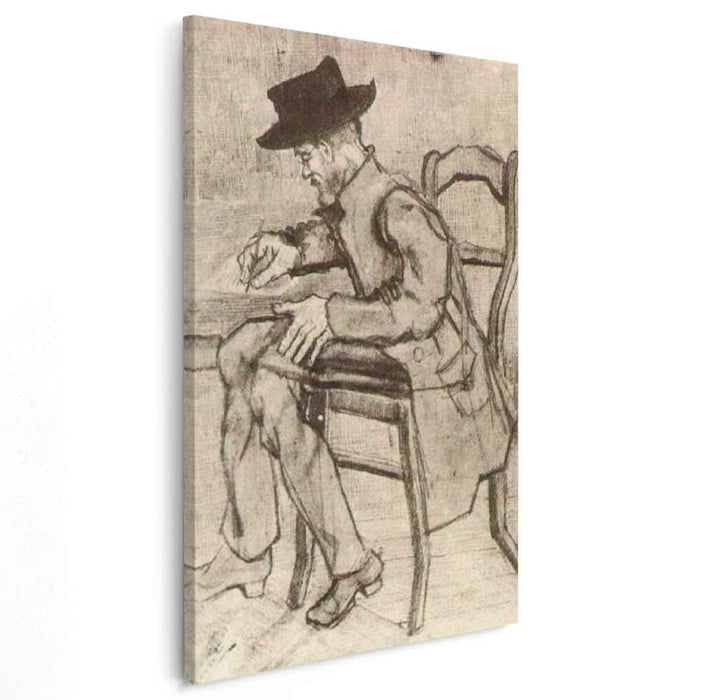 Man Writing Facing Left (1881) by Vincent van Gogh
