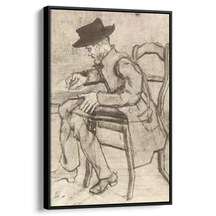 Man Writing Facing Left (1881) by Vincent van Gogh