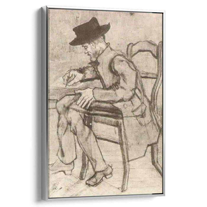 Man Writing Facing Left (1881) by Vincent van Gogh
