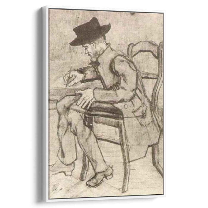 Man Writing Facing Left (1881) by Vincent van Gogh