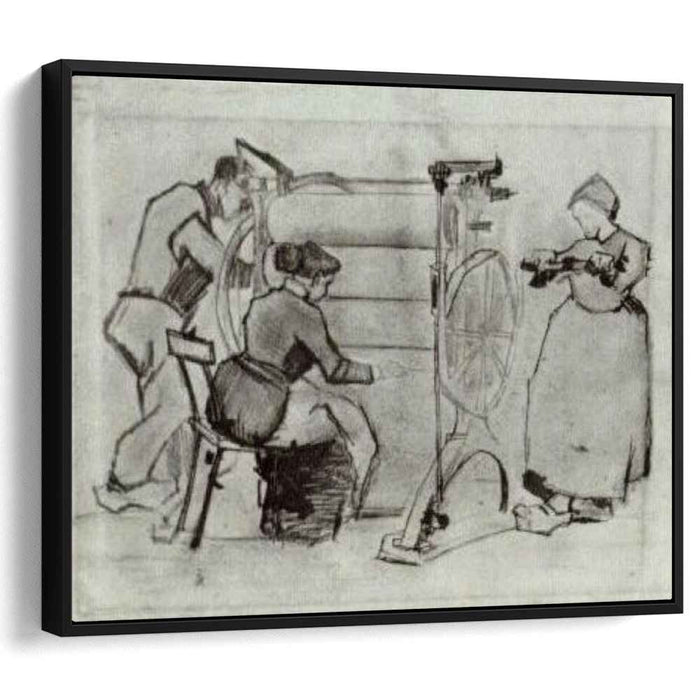 Mangle with Two Women and a Man (1884) by Vincent van Gogh