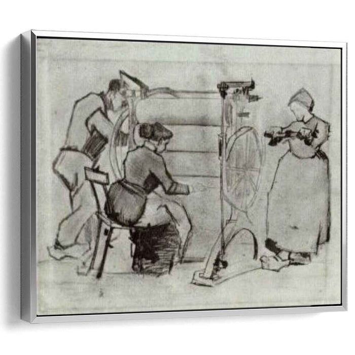 Mangle with Two Women and a Man (1884) by Vincent van Gogh