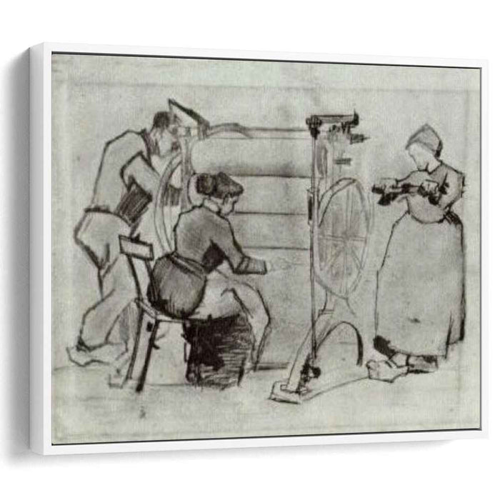 Mangle with Two Women and a Man (1884) by Vincent van Gogh