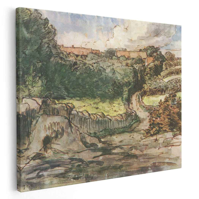 Manor farm Cousin in Greville (1854) by Jean-Francois Millet