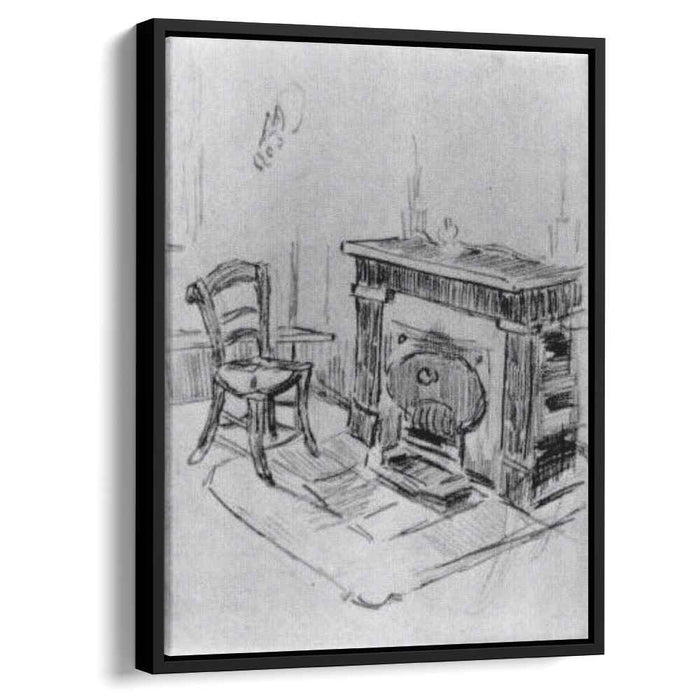 Mantelpiece with Chair (1890) by Vincent van Gogh