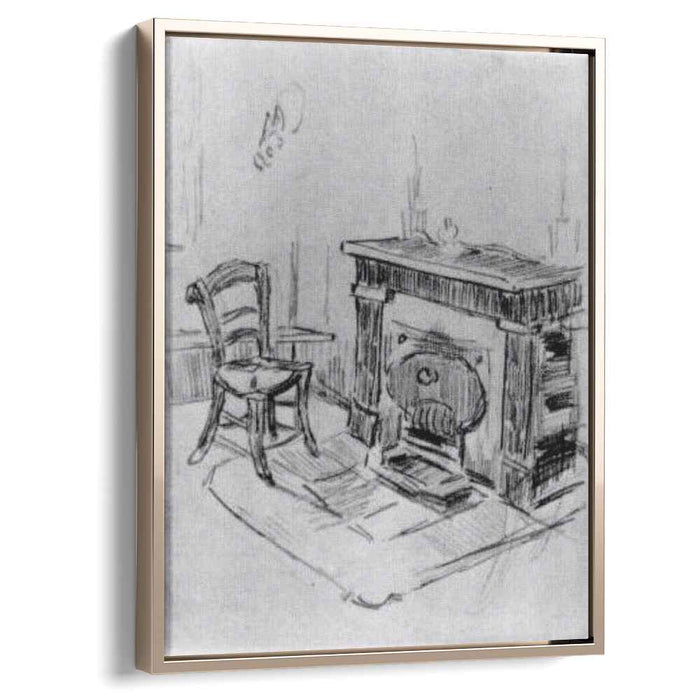 Mantelpiece with Chair (1890) by Vincent van Gogh