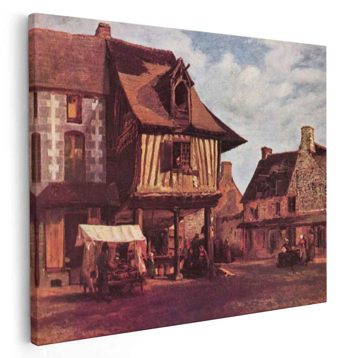 Market in Normandy (1848) by Theodore Rousseau