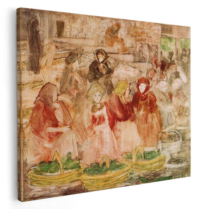 Market Scene (1899) by Maurice Prendergast