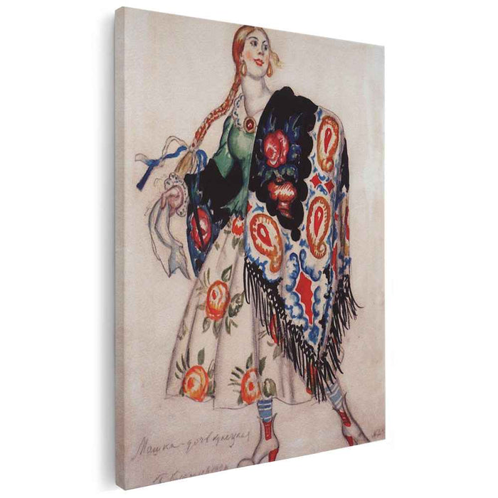 Masha, the daughter of merchant by Boris Kustodiev