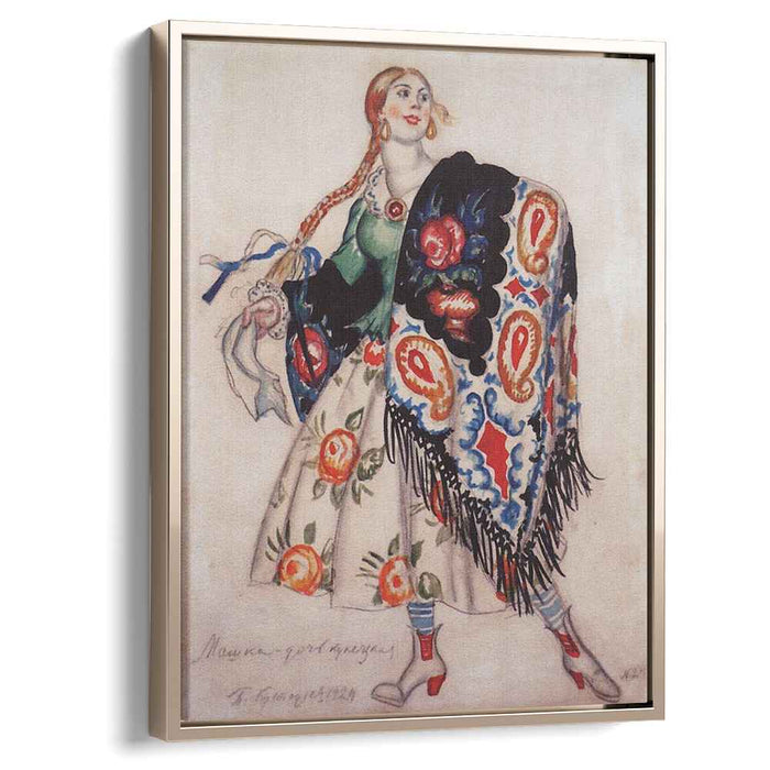 Masha, the daughter of merchant by Boris Kustodiev